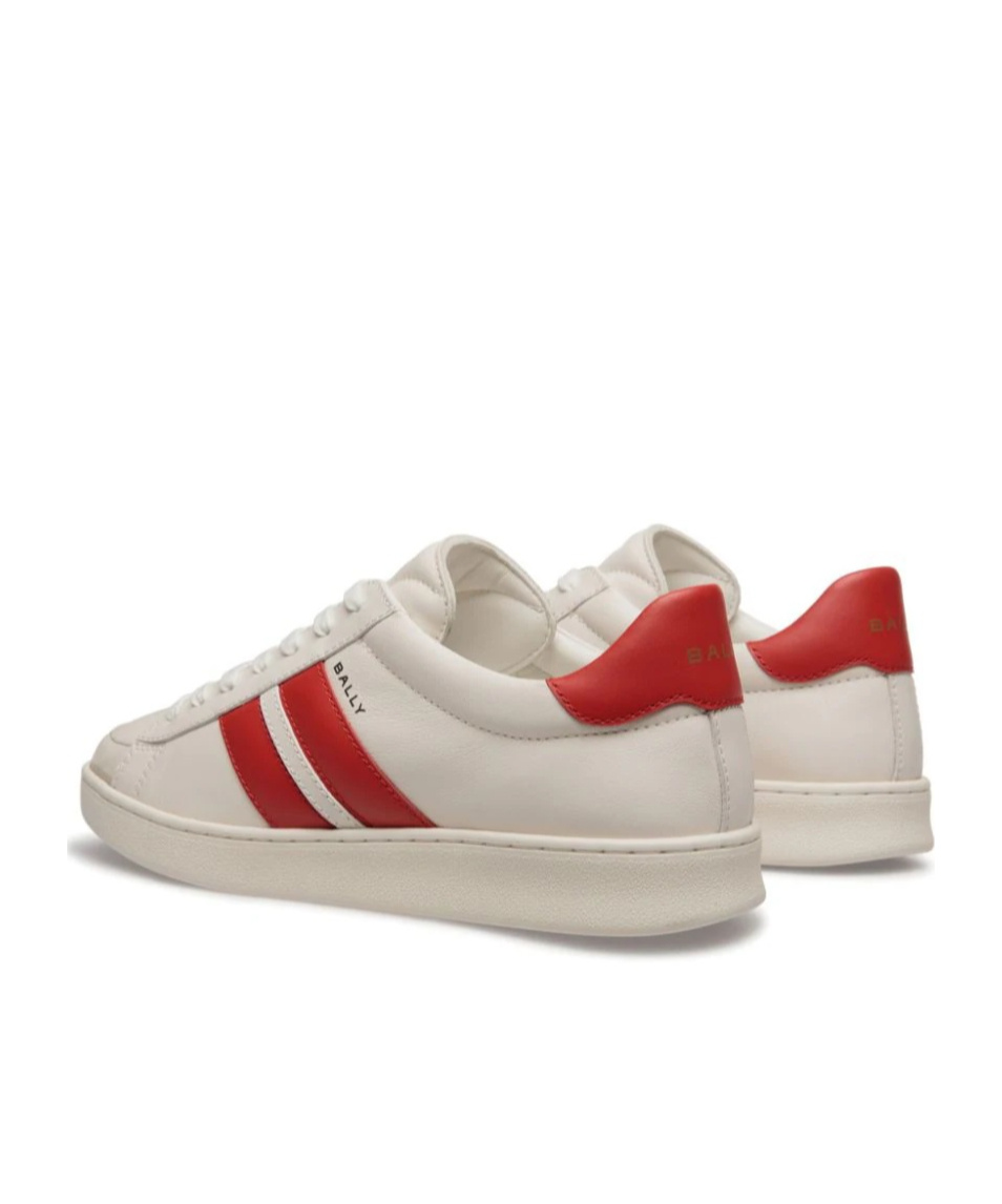 Shop Bally Tyger Leather Sneakers In Nude