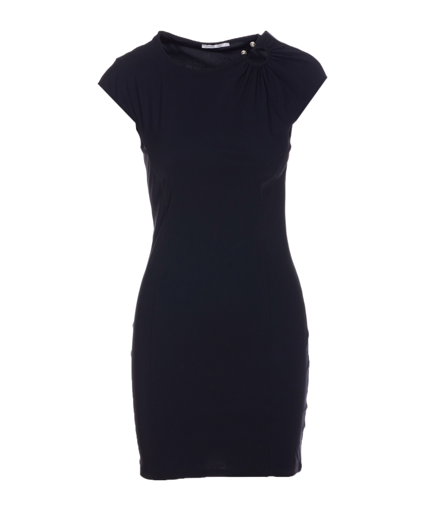 Shop Patrizia Pepe Piercing-detail Mini Dress