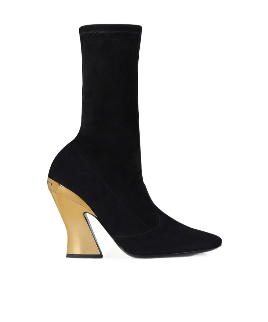 Givenchy Sculpted Ankle Boots In Suede In Multi