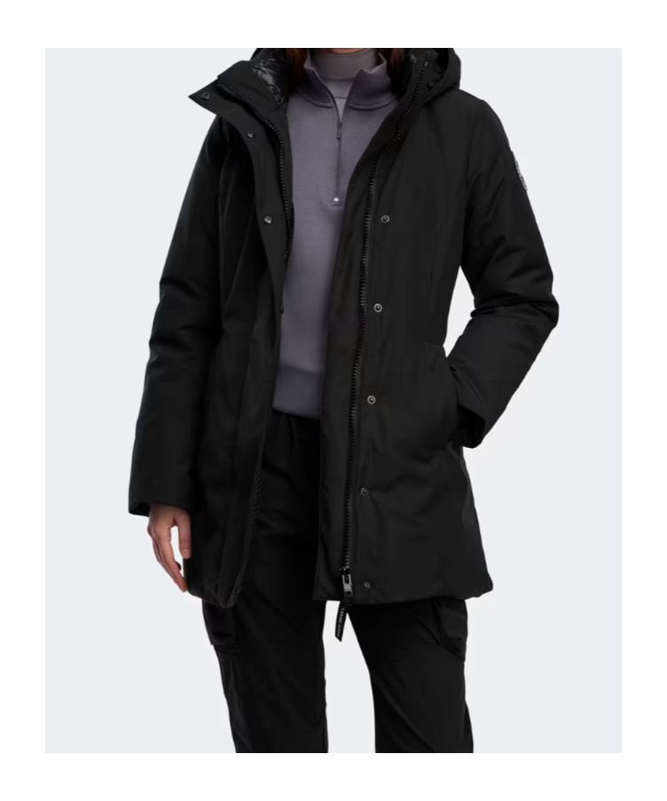 Canada Goose Leslie Hooded Down Parka In Black