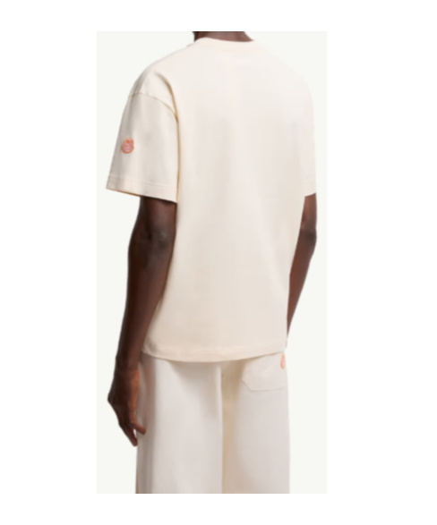 Moncler X Gilga Farm By Donald Glover Logo Patch T-shirt In Neutral