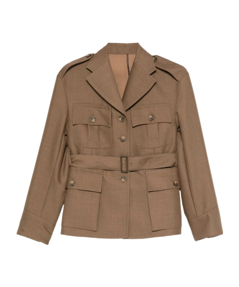 The Seafarer Belted Pocket Jacket In Brown