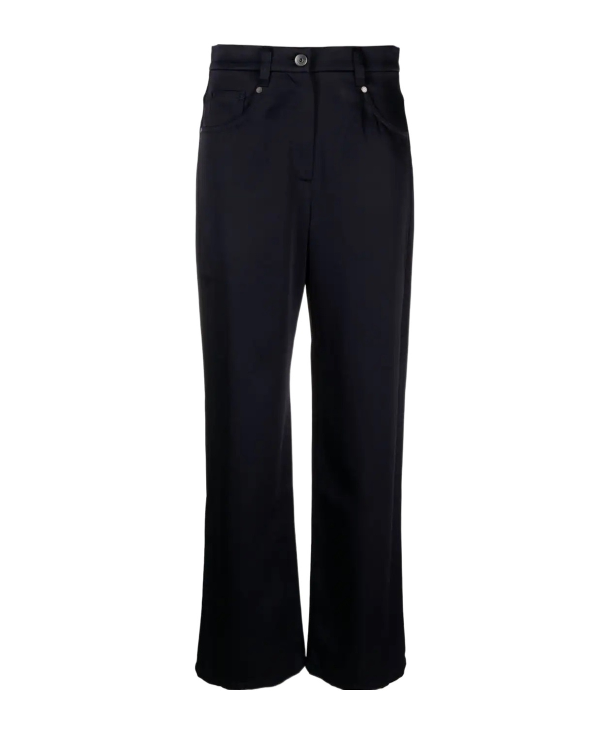 Brunello Cucinelli Straight-leg Satin-finish Trousers In Black