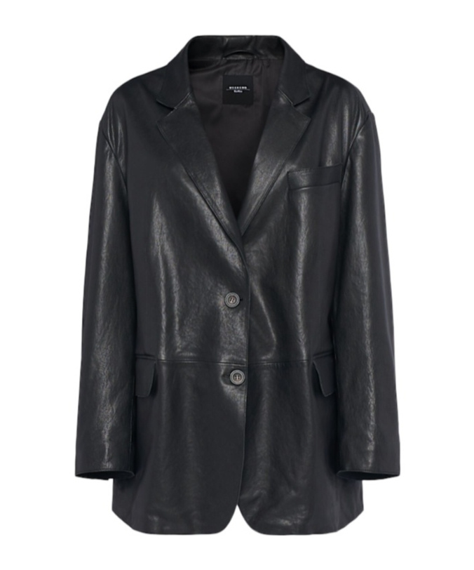 Weekend Max Mara Long-sleeved Leather Jacket