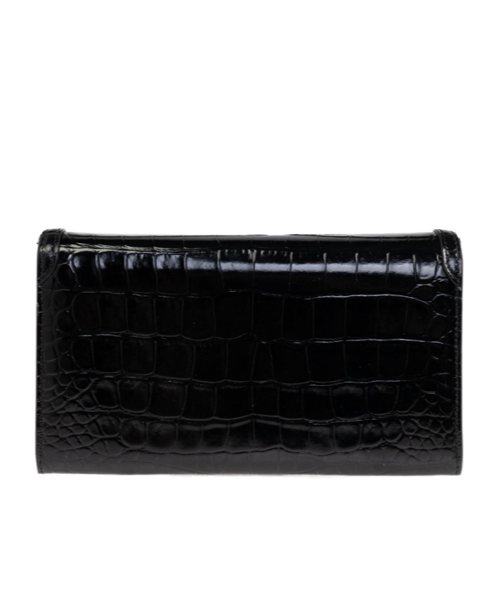 Tom Ford Mini Shoulder Bag In Stamped Crocodile Calf Leather In Black