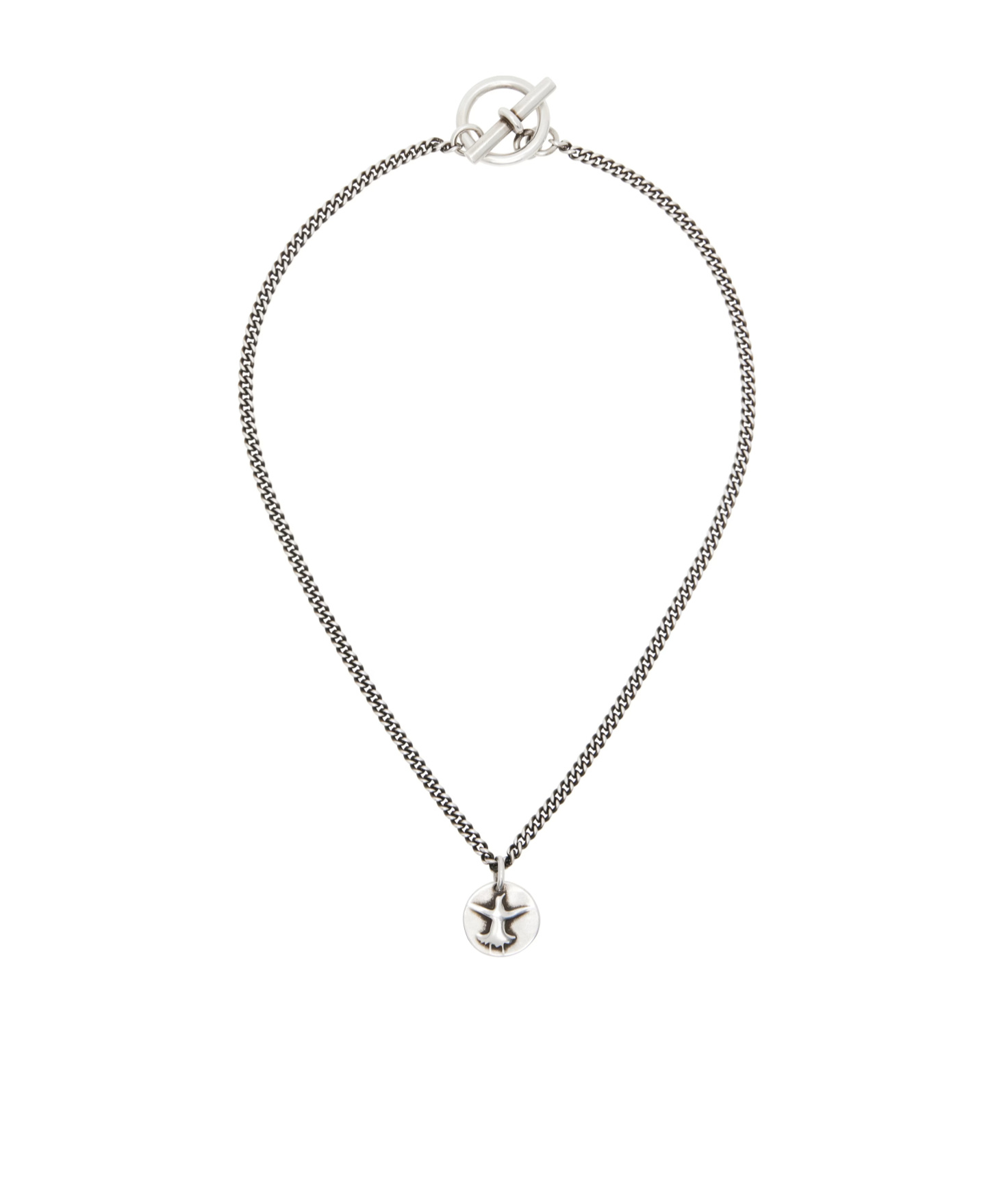 Ann Demeulemeester Tere Flying Bird Stacked Necklace In Metallic