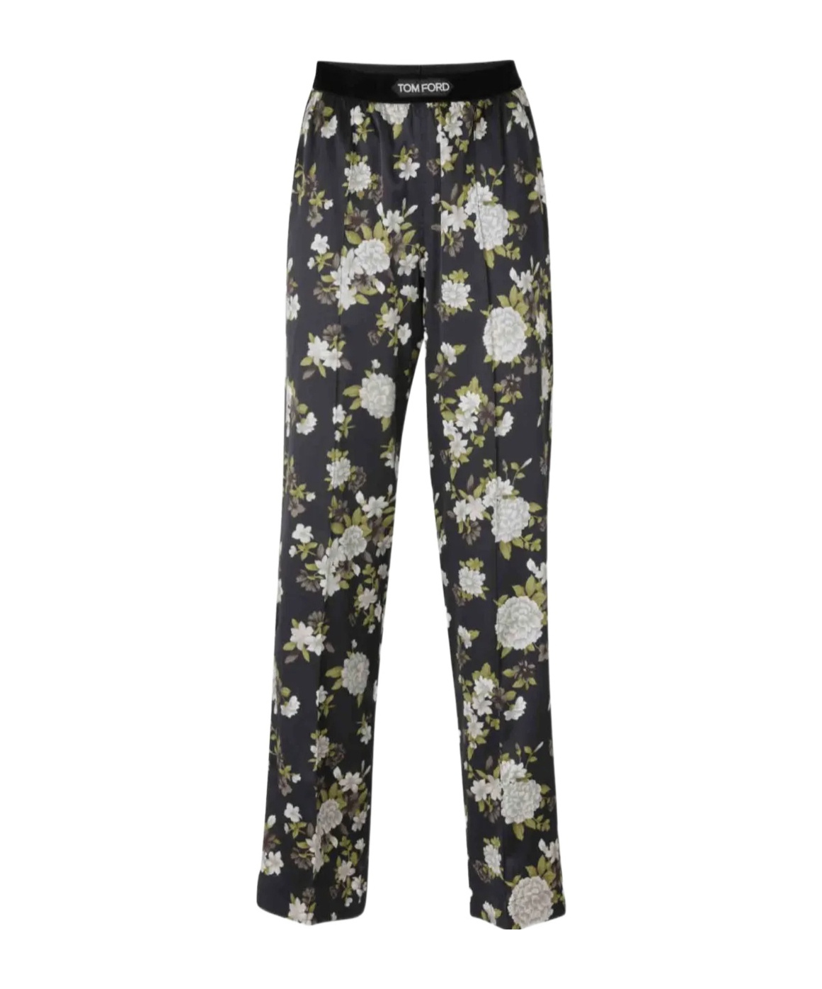 Tom Ford Floral Print Stretch Silk Satin Pants