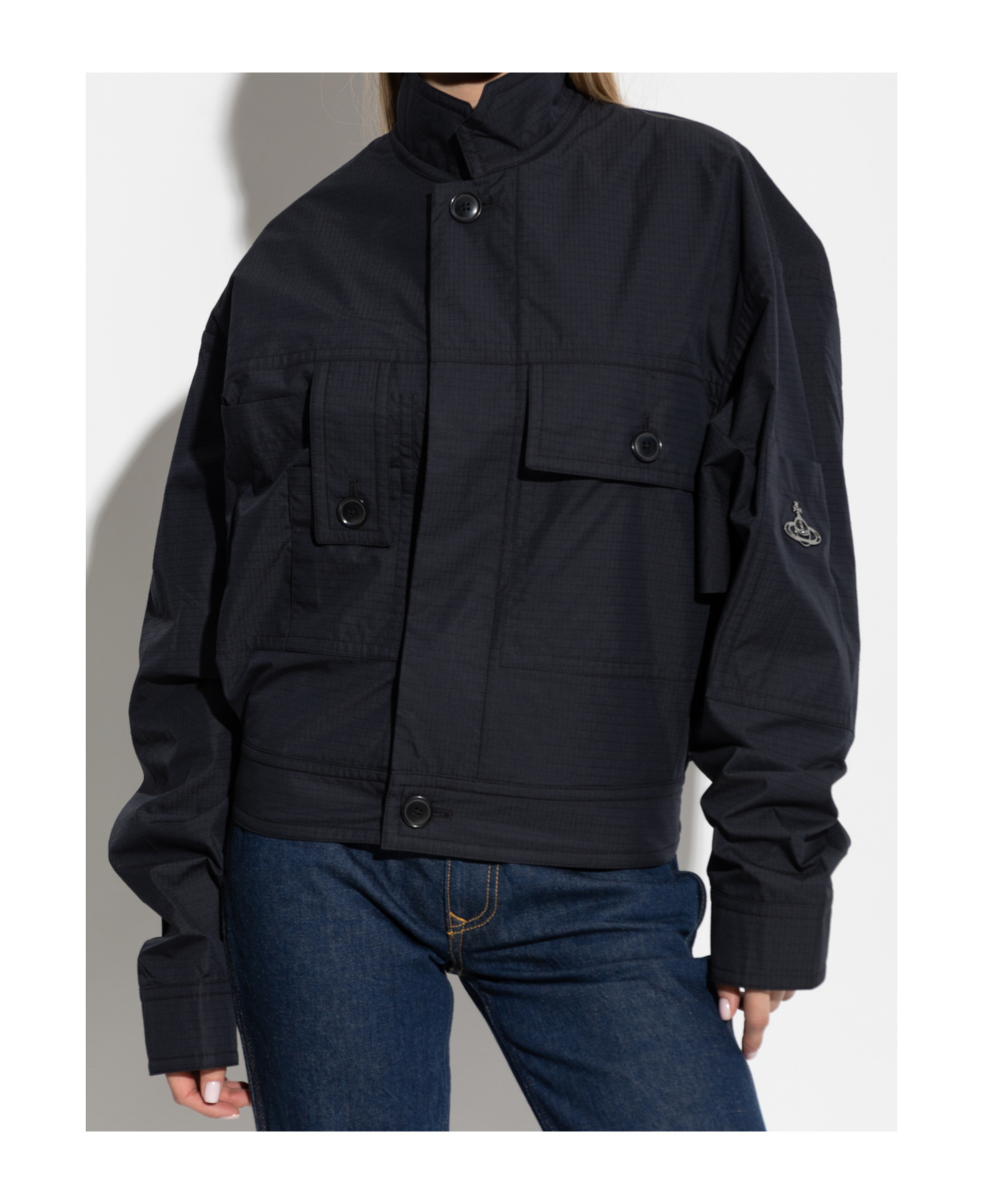 Vivienne Westwood Orb-plaque Jacket In Navy Blue