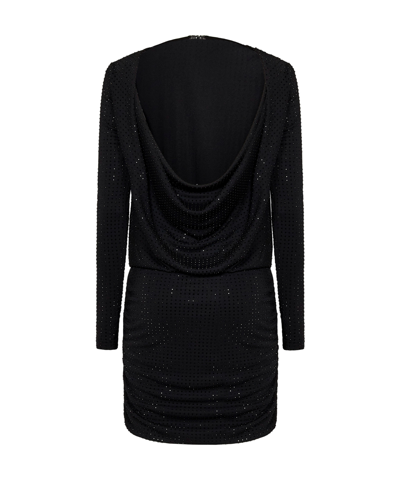 Versace Jeans Rhinestone-embellished Mini Dress In Black