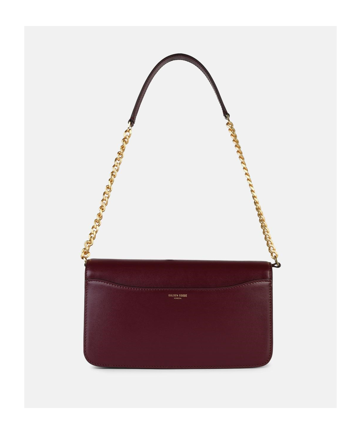 Golden Goose Gioia Burgundy Leather Bag In Brown