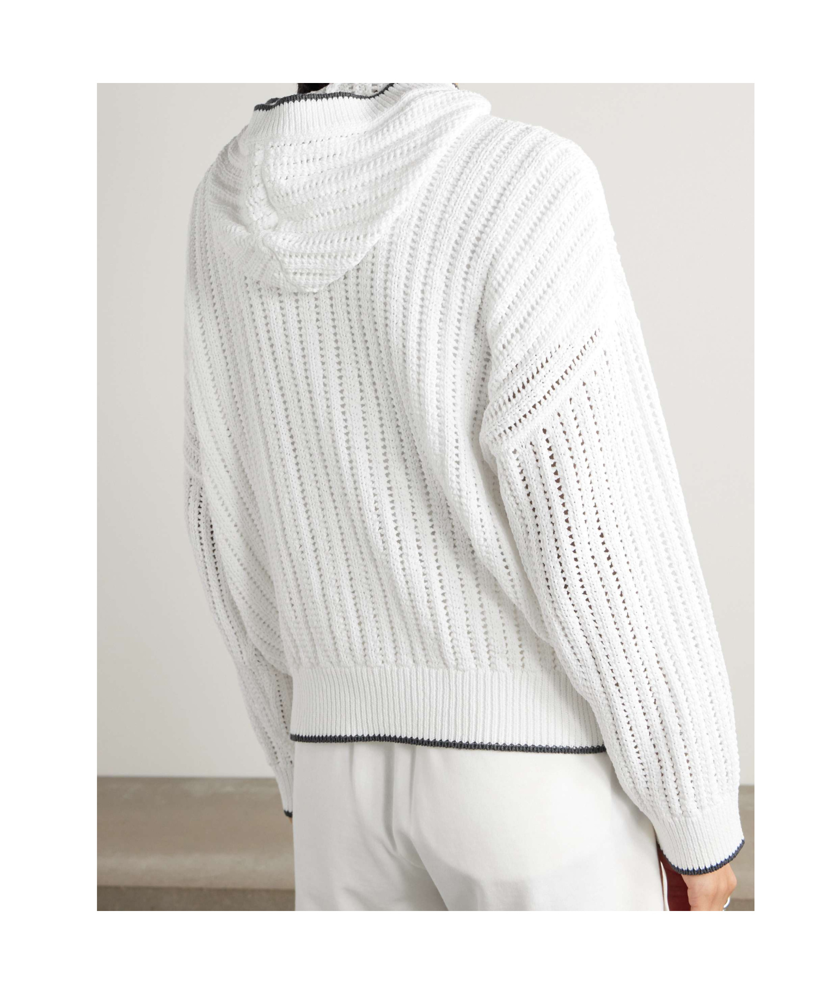 Brunello Cucinelli Monili-embellished Jumper In White