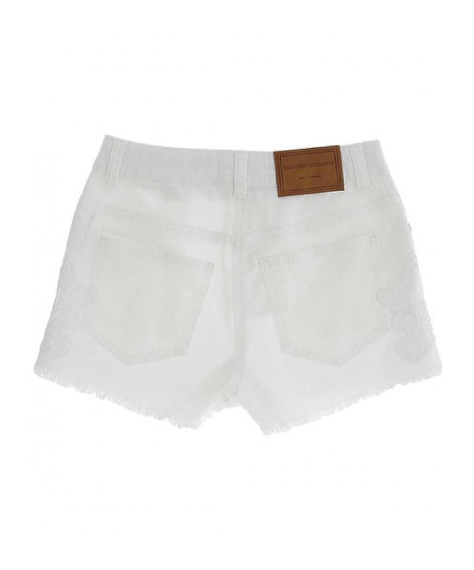 Ermanno Scervino Belt-loop Denim Shorts In White