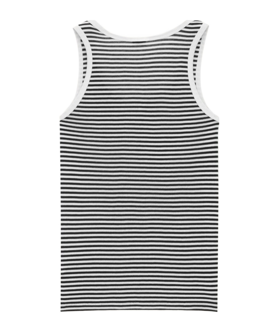Saint Laurent Striped Tank Top In White