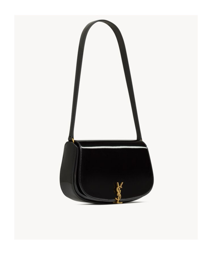 Saint Laurent Voltaire Mini Smooth Leather Shoulder Bag In Black