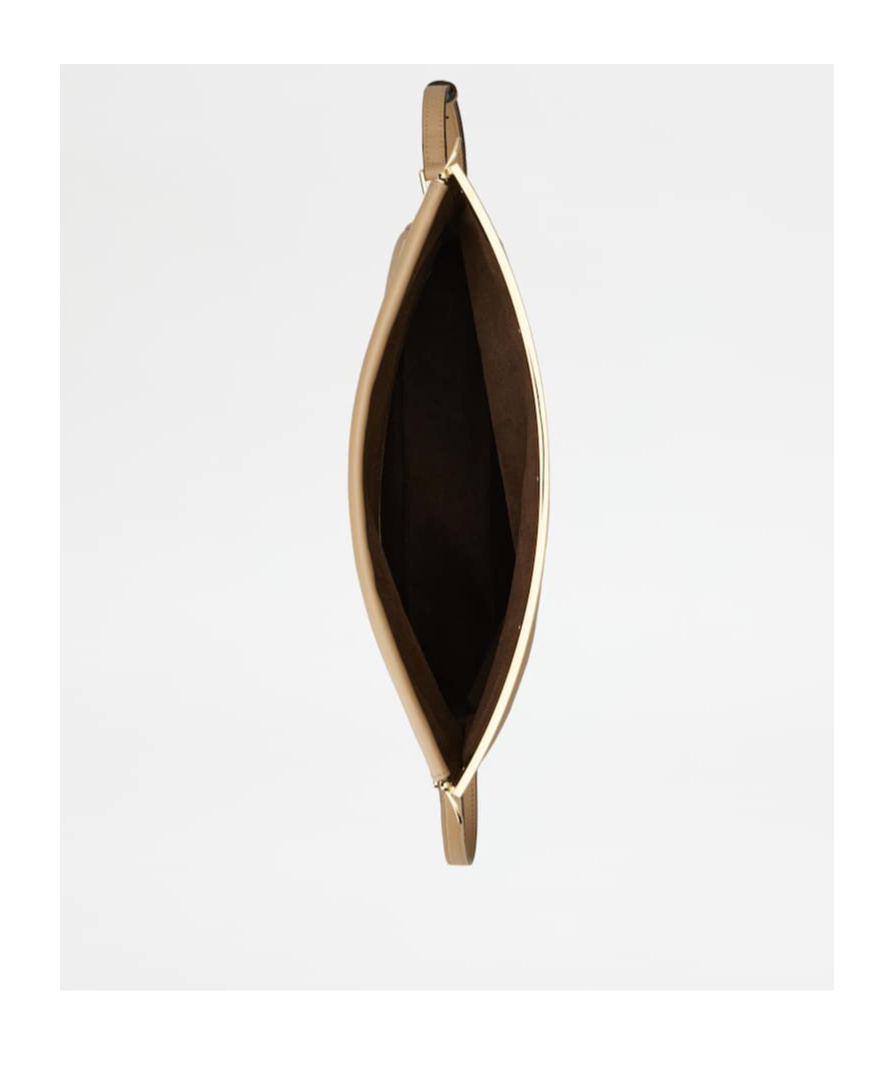 Tod's Letter Detail Shoulder Bag In Nude