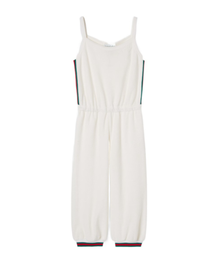 Gucci Terry Cloth Jumpsuit In White