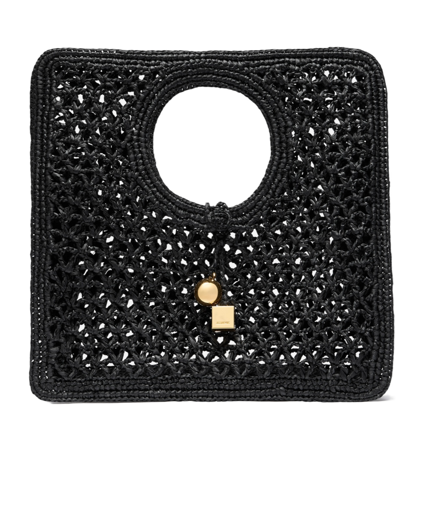 Jacquemus Small Square Tote In Black