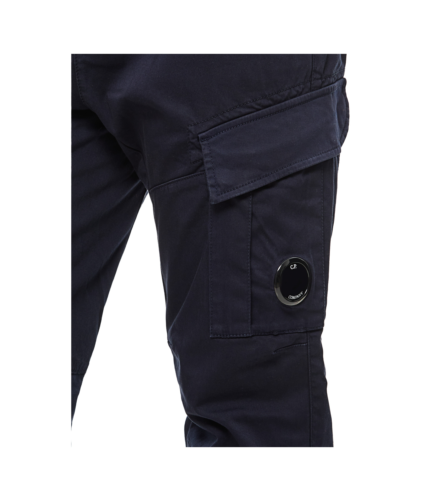 C.p. Company Belt-loop Casual Pants In Black