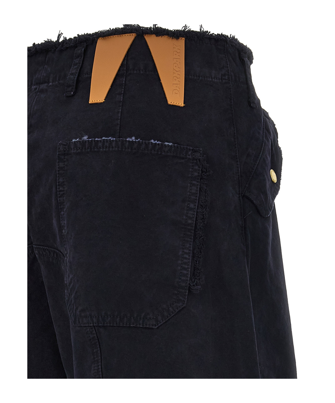 Shop Darkpark Belt-loop Casual Pants In Black
