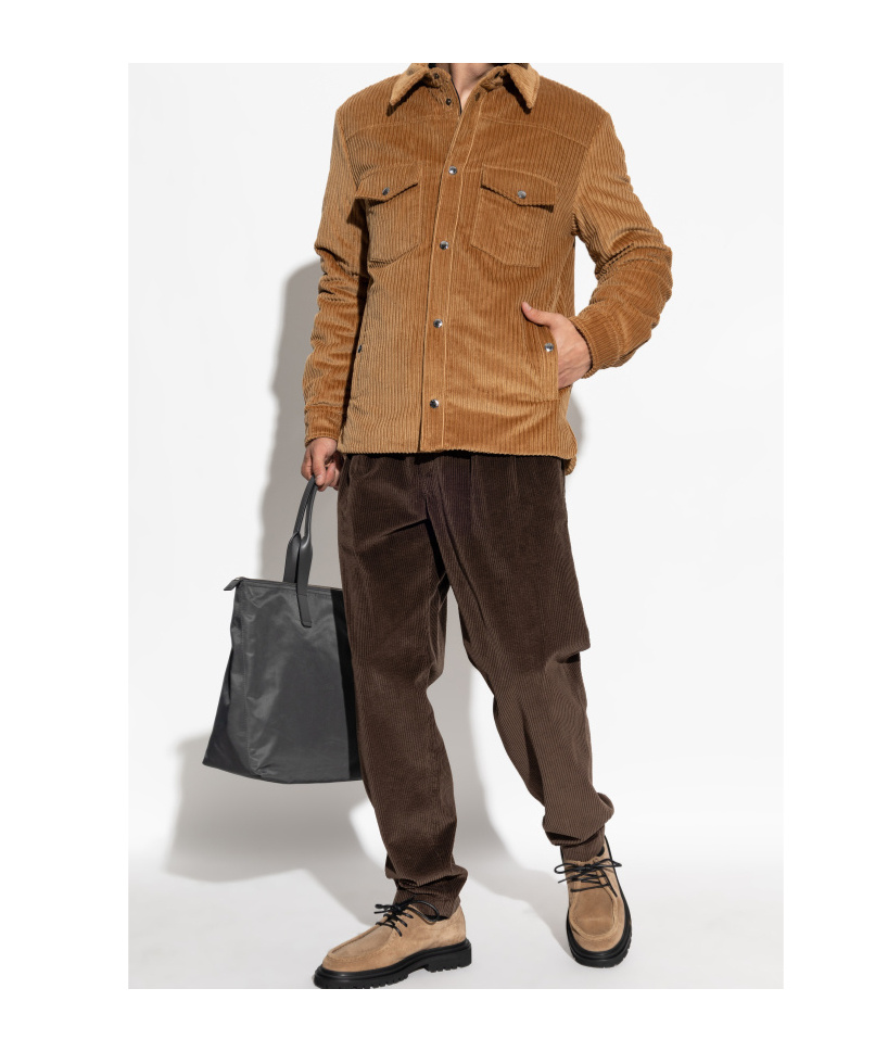 Dolce & Gabbana Pleated Corduroy Regular Trousers In Brown