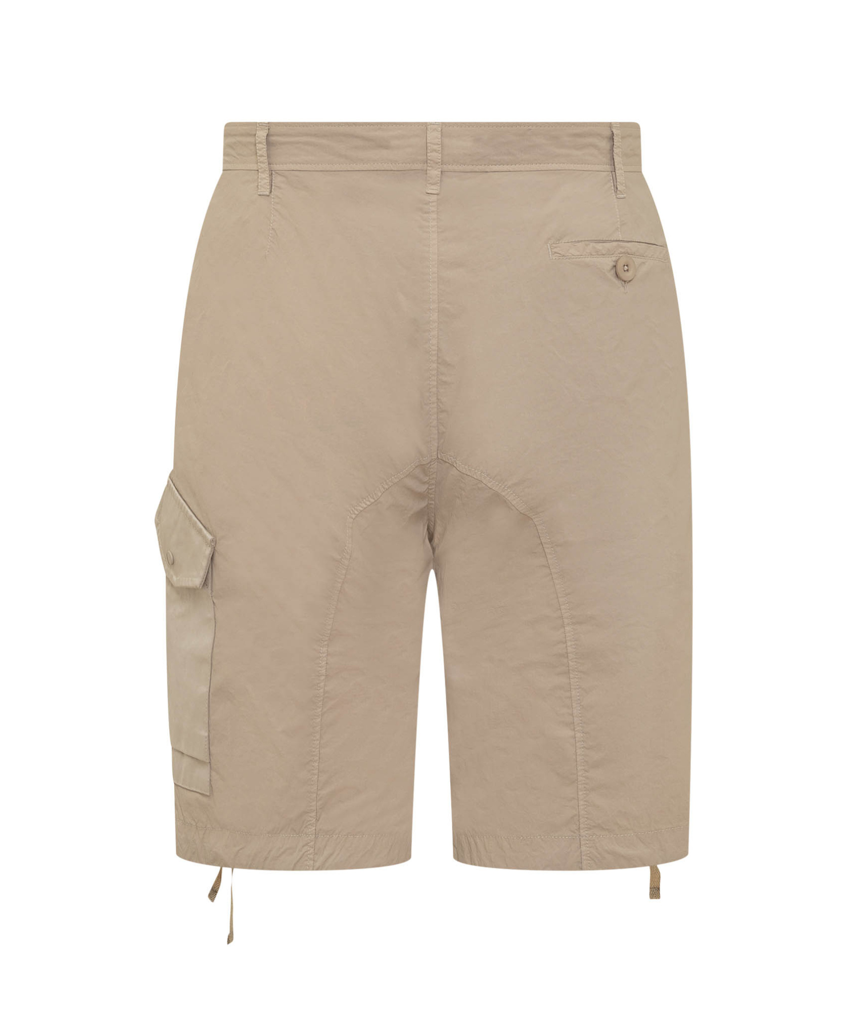 Ten C Beige Solid Shorts In Nude