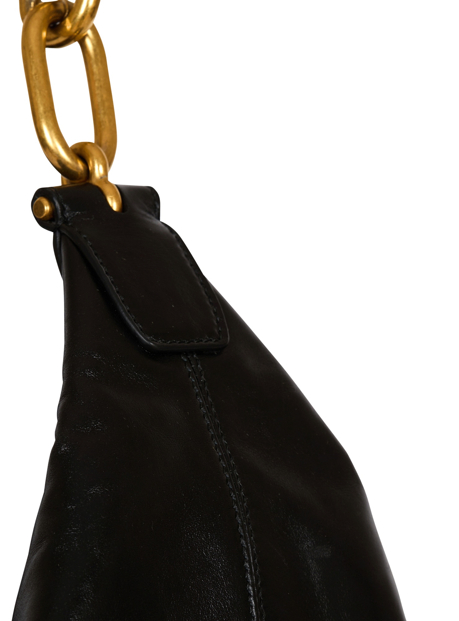 Balmain Sync Hobo Bag In Calfskin Leather In Black