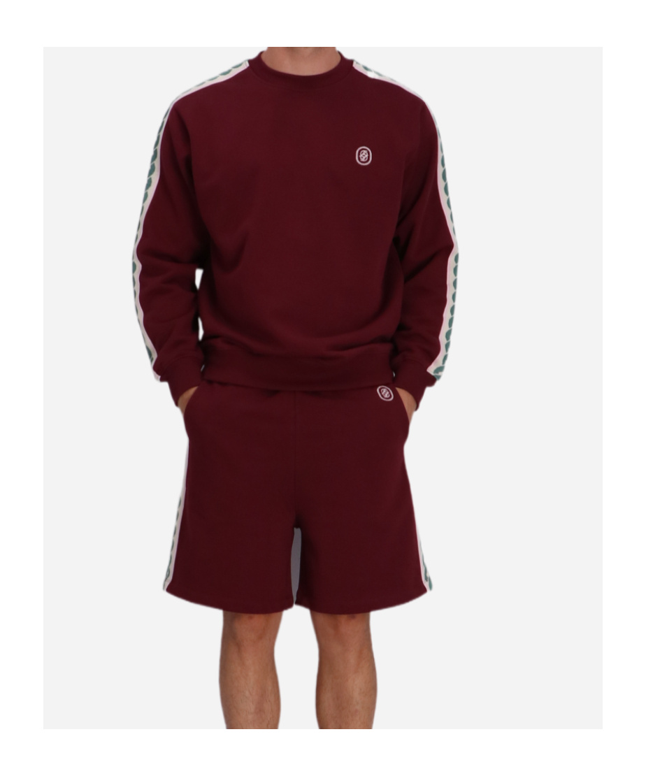 Drôle De Monsieur Long-sleeved Sweatshirt In Burgundy