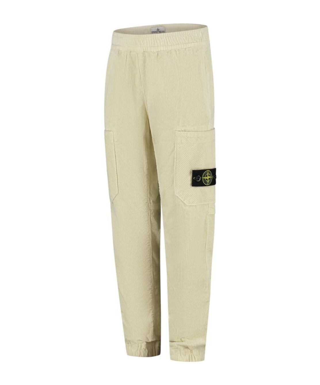 Stone Island Patch-pocket Corduroy Trousers In Animal Print