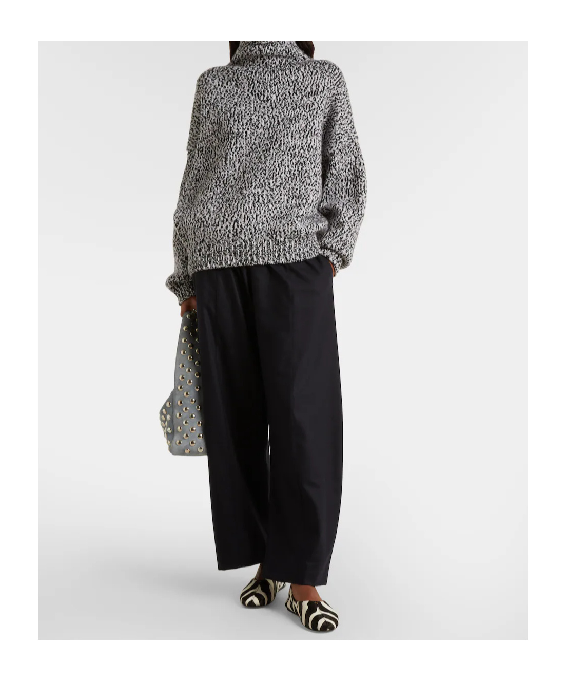 Khaite Clover Cotton Wide-leg Pants In Blue