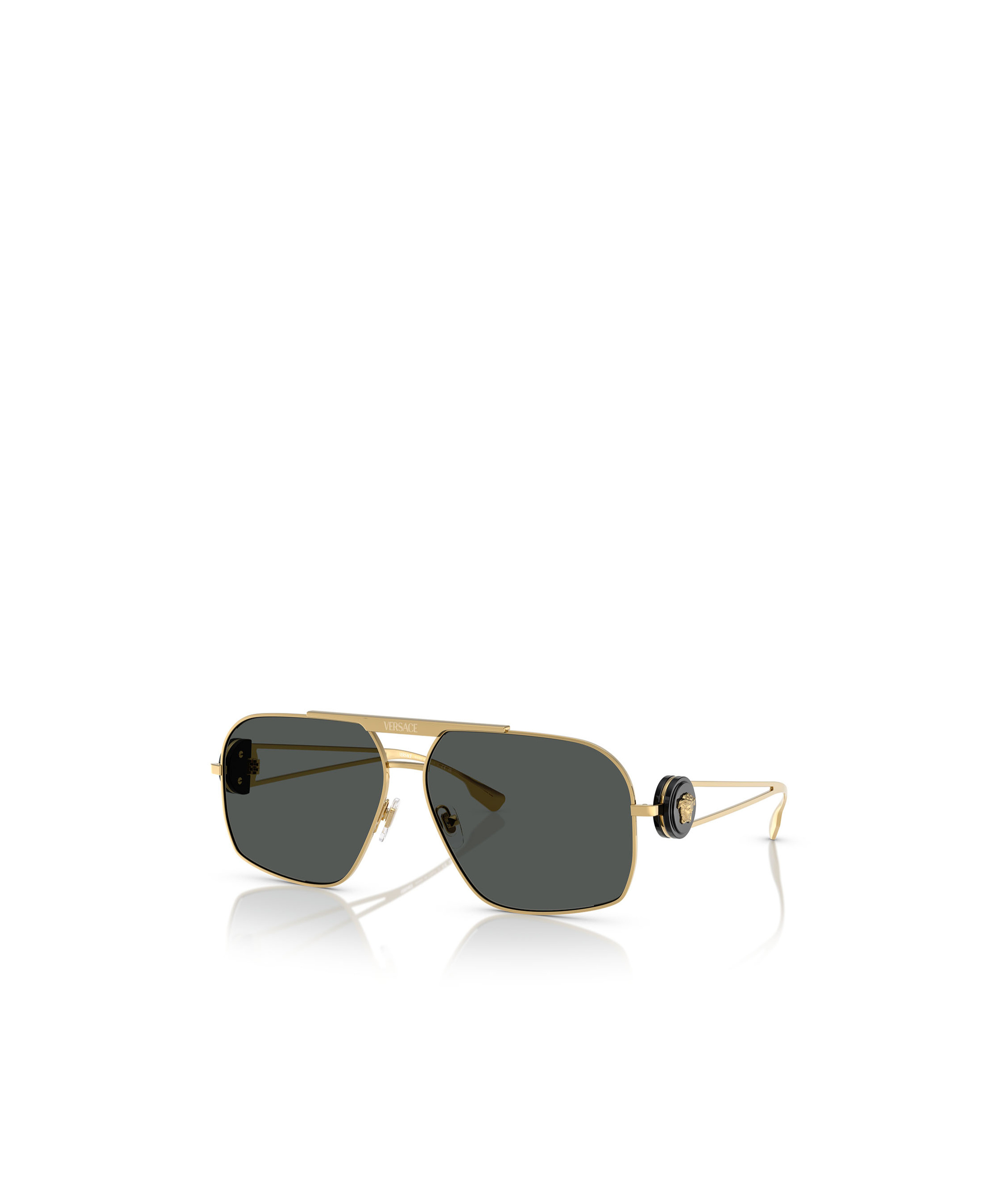 Versace Medusa Pilot-frame Sunglasses In Black