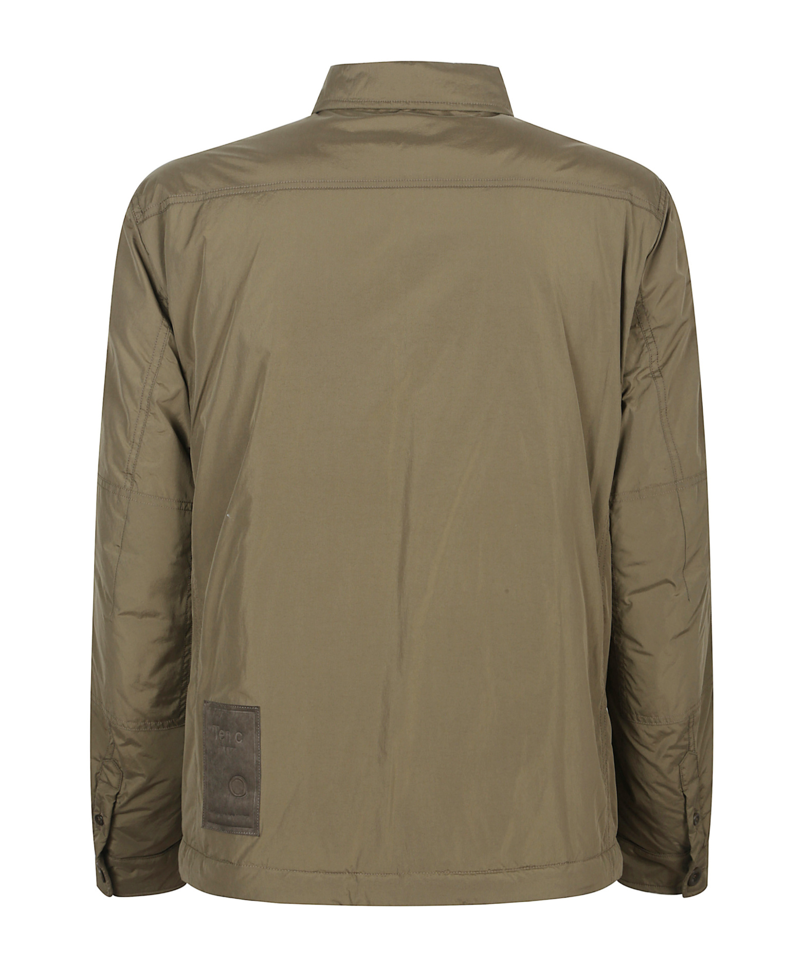 Ten C Front Zip Mid Layer Jacket With Chest Pockets In Green