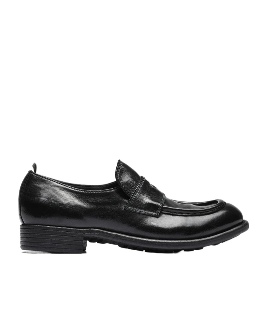 Officine Creative Black Leather Loafers