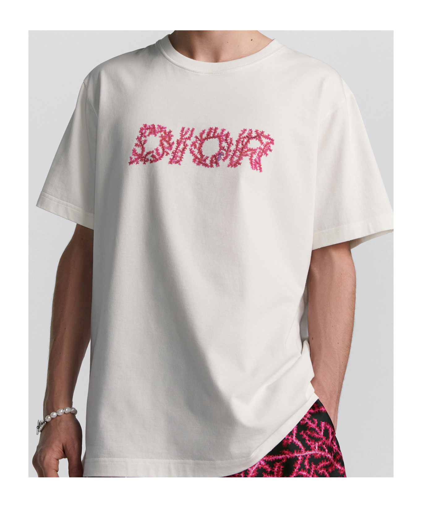 Dior Logo Short-sleeved T-shirt In White