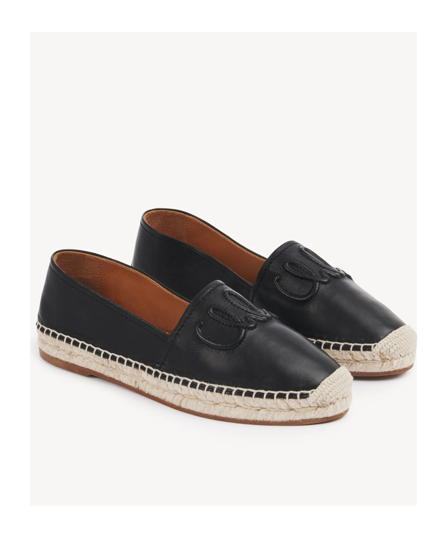 Shop Chloé Isla Espadrilles In Black
