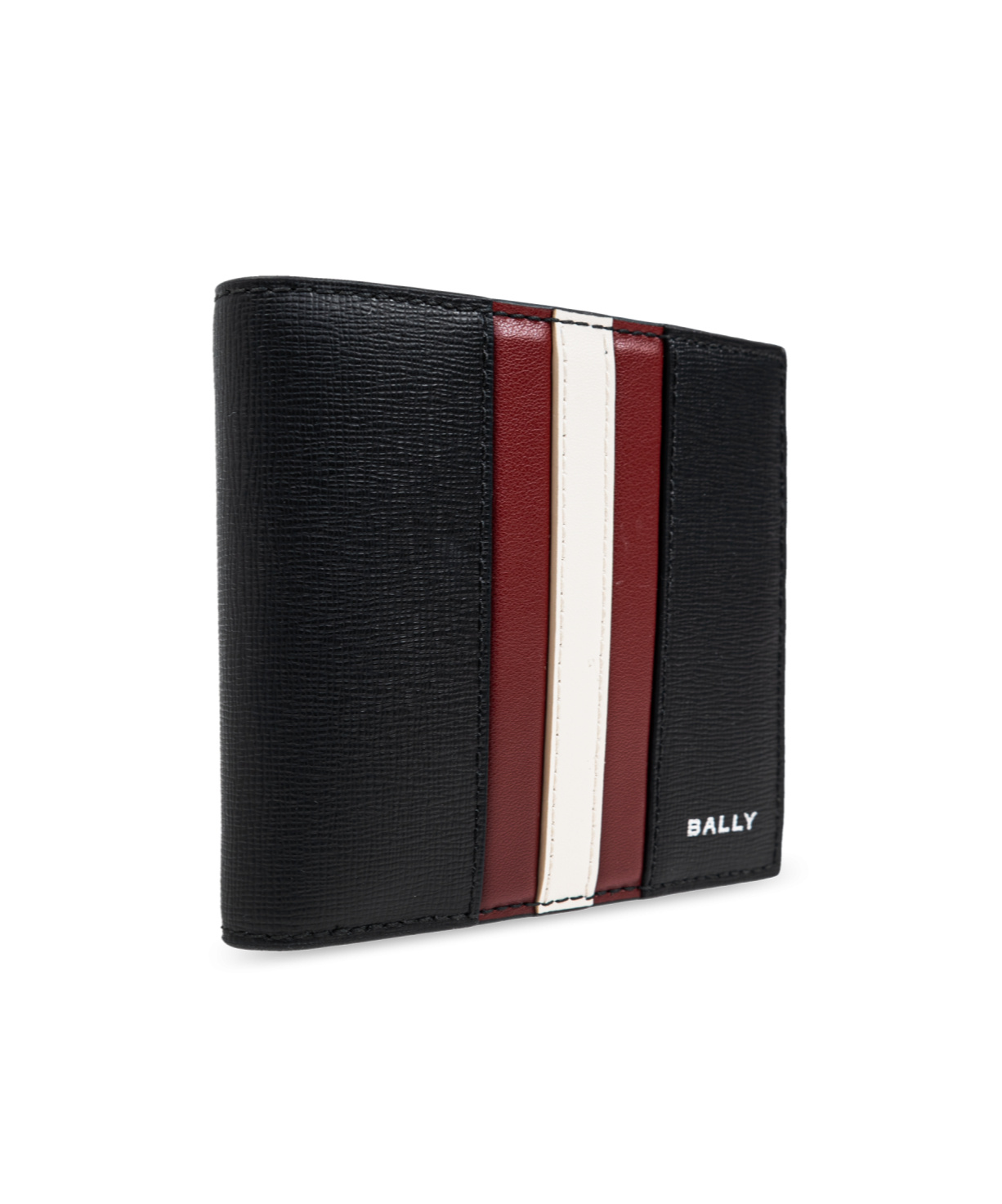 Shop Bally Band Logo Detailed Wallet In Black