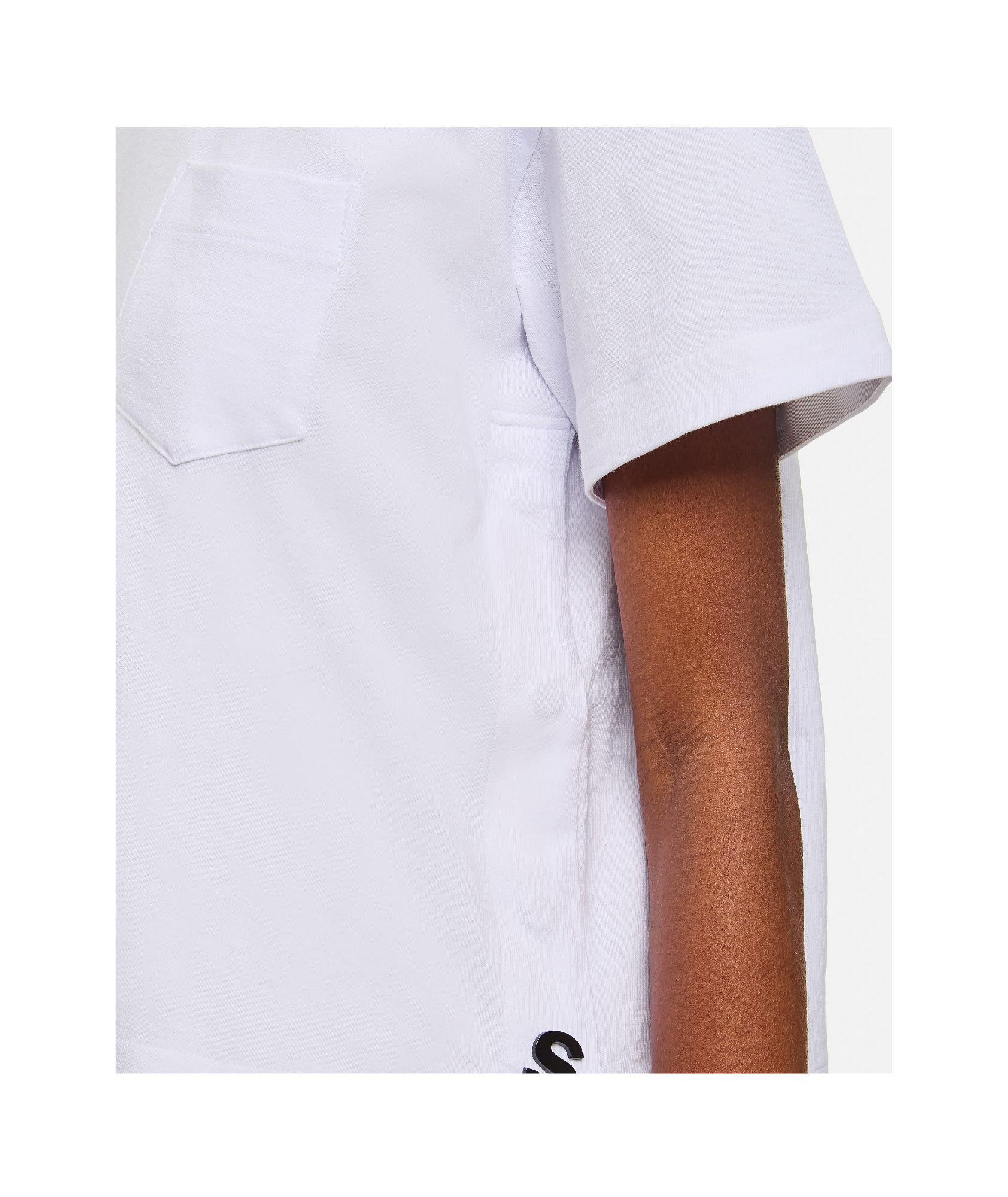 Sacai Cotton Poplin X Cotton Jersey T-shirt In White