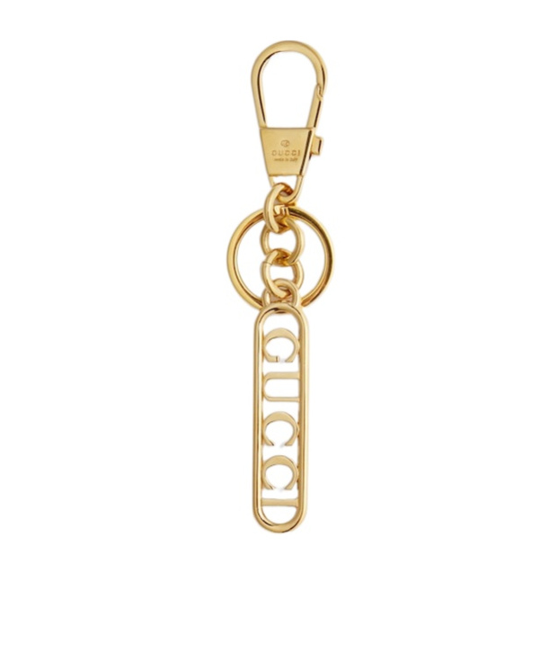 Gucci Script Keychain In Nude