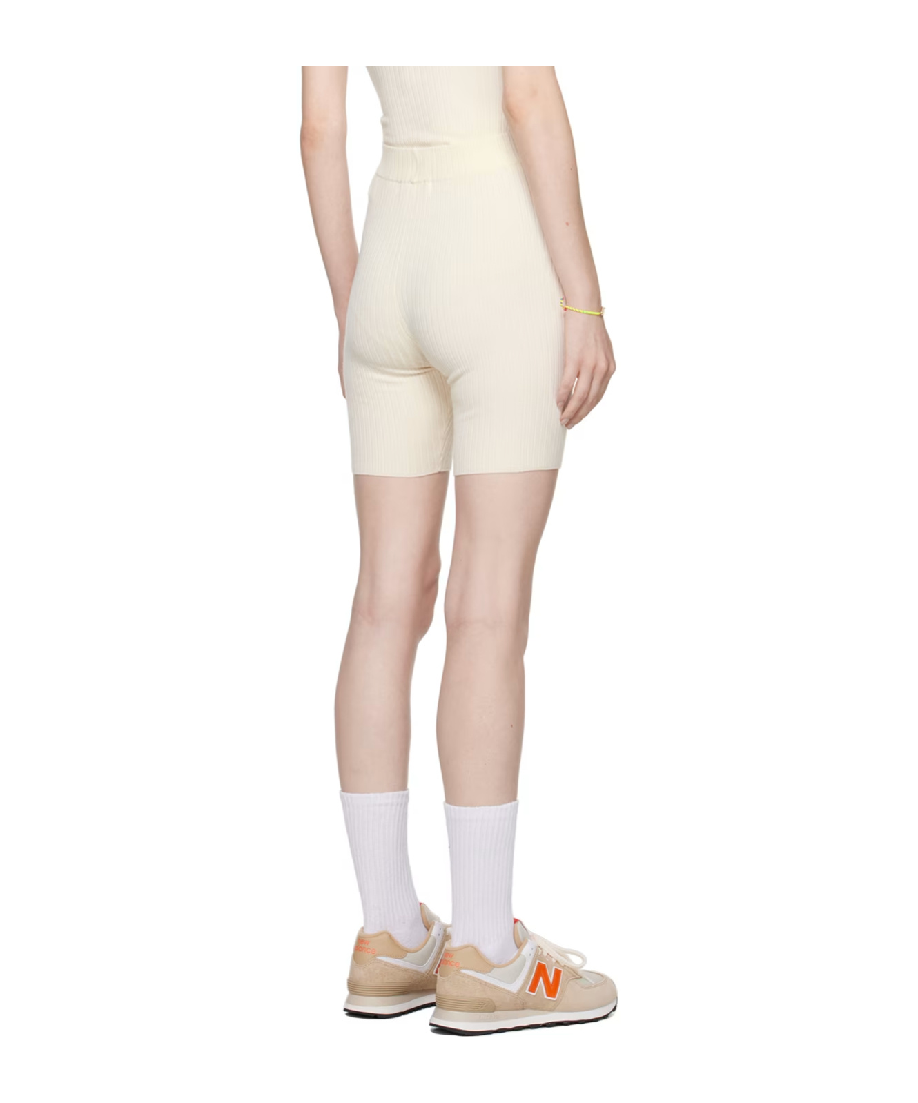 Sporty And Rich Srhwc Cycling Shorts In White