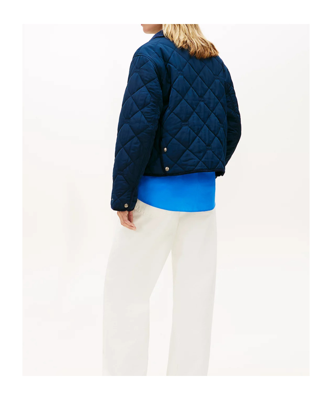 Tommy Hilfiger Padded Flag Quilted Water Repellent Jacket In Blue