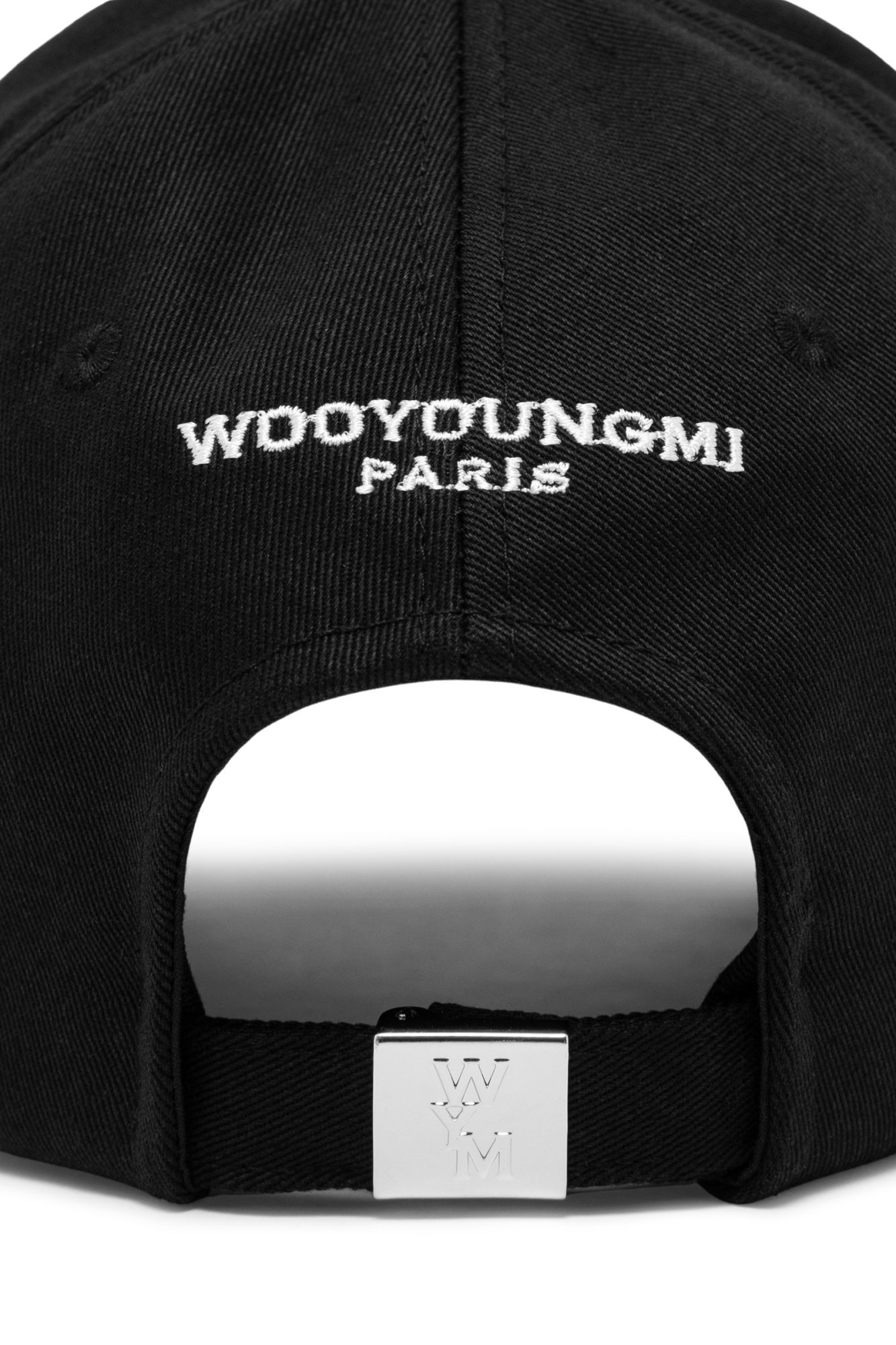 Wooyoungmi Black Baseball Cap With Logo Print On The Front And Logo Lettering On The Rear In Black