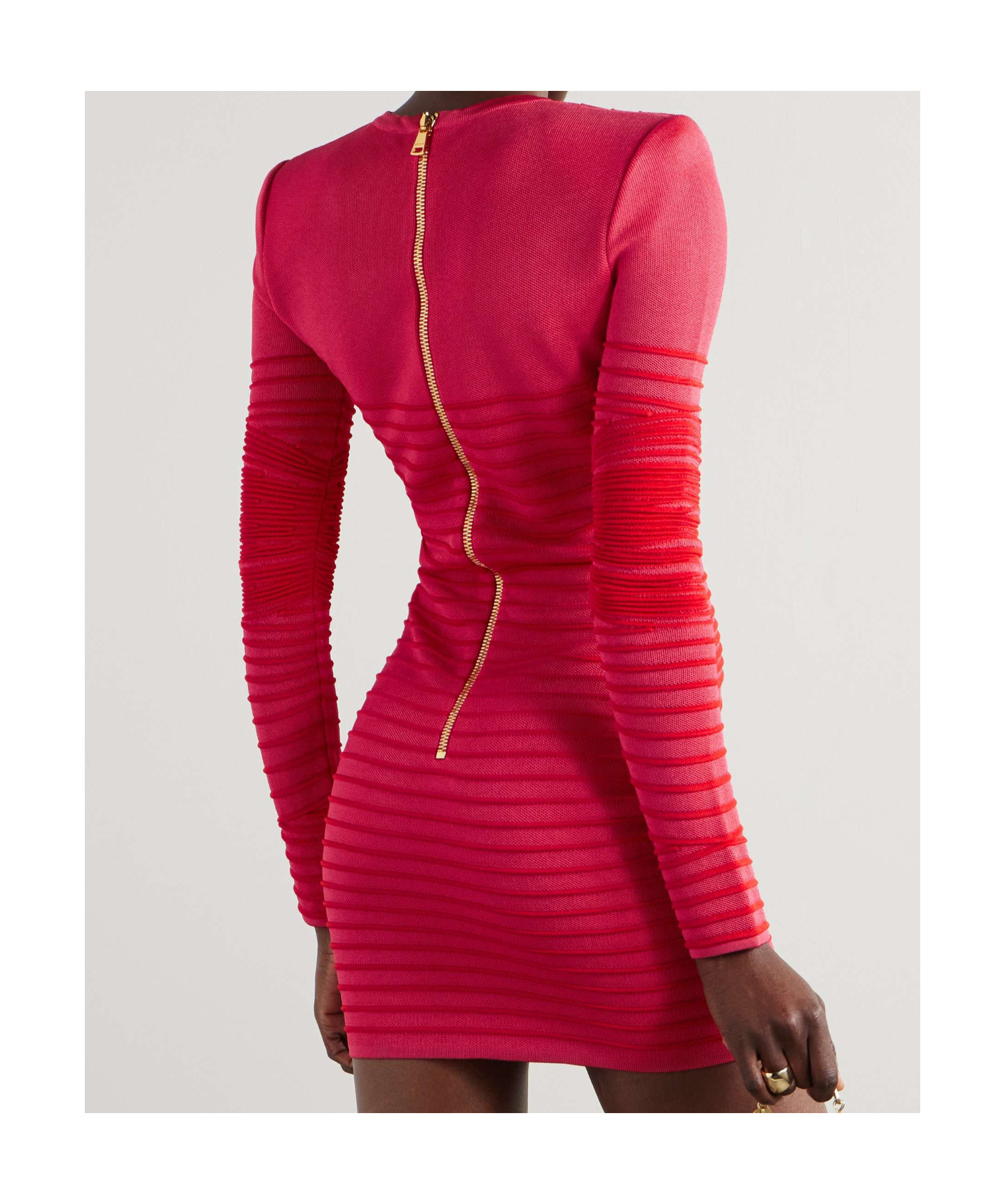 Balmain Embroidered Dress - Women's - Viscose/polyester In Red