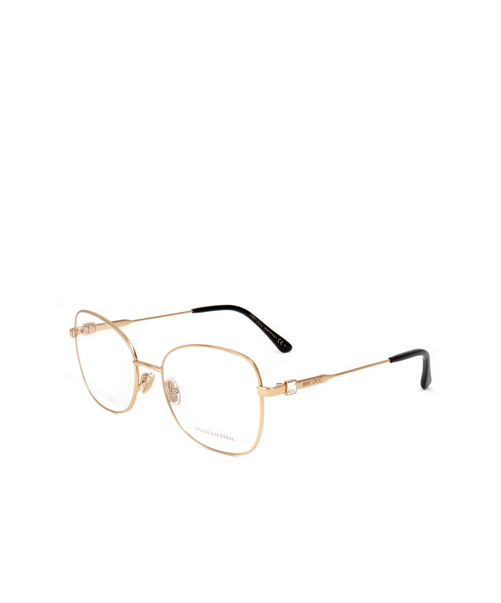 Jimmy Choo Eyewear Butterfly Frame Glasses In White