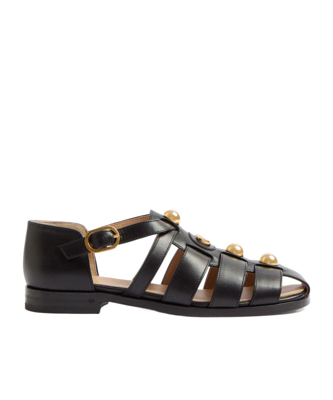 Valentino Flat Sandal In Black