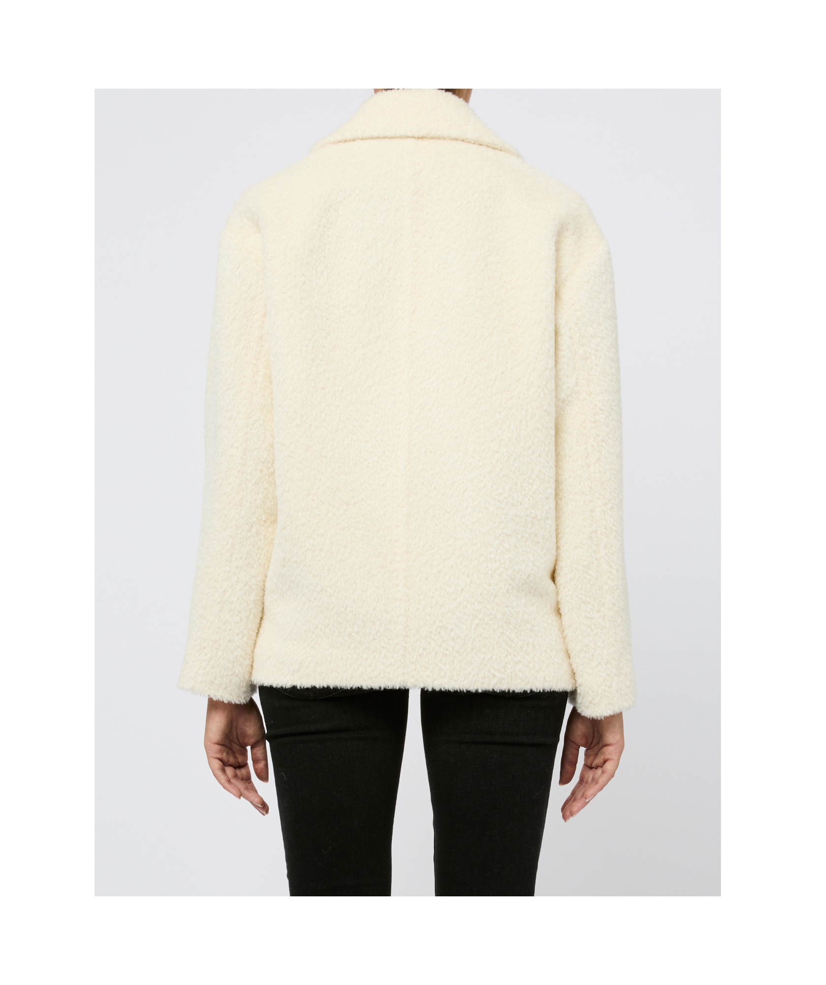 Max Mara White Double-breasted 'vanesio' Coat In White