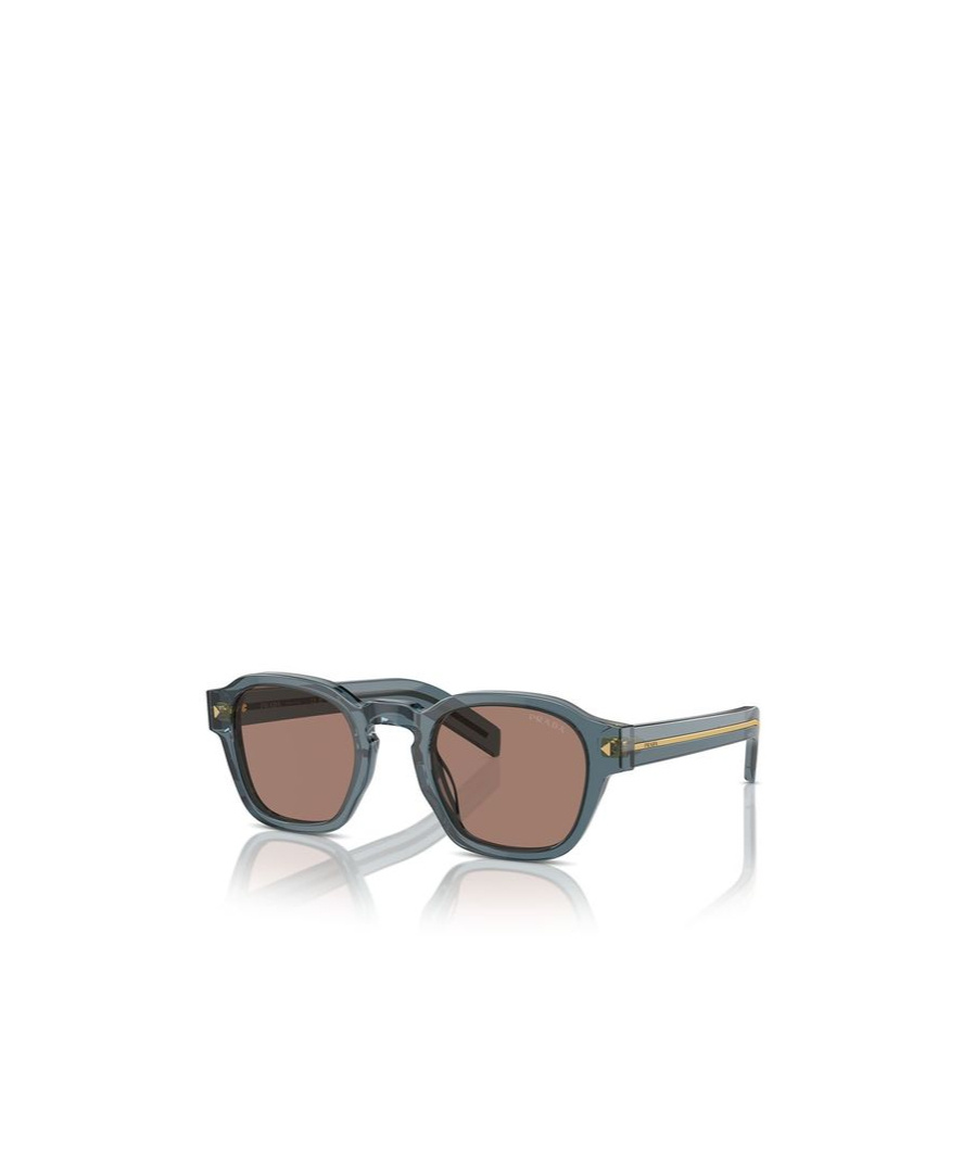 Prada Sunglasses With Iconic Metal Plaque In Brown