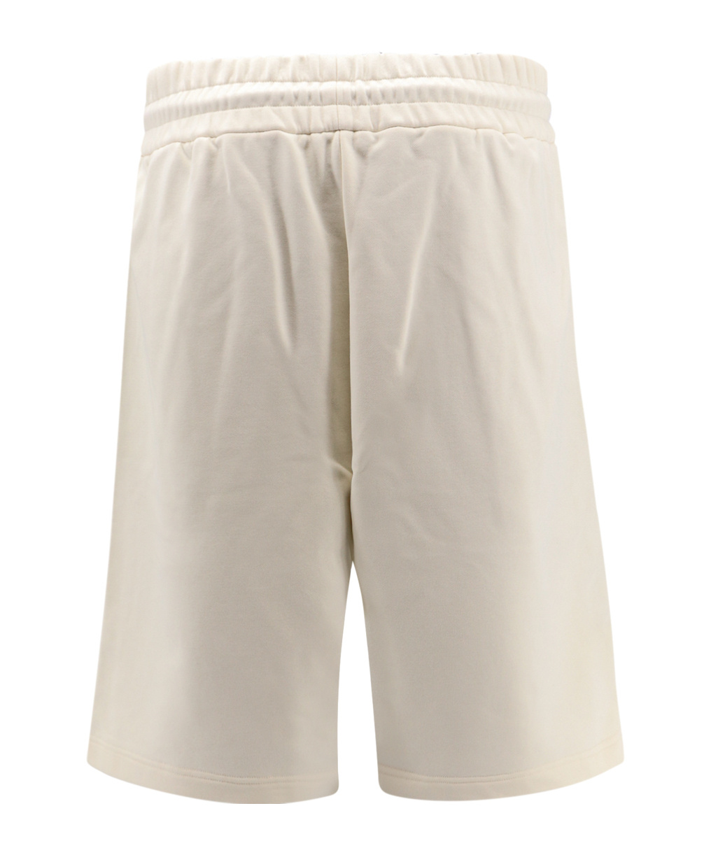 Fendi Side-stripe Track Shorts In Nude