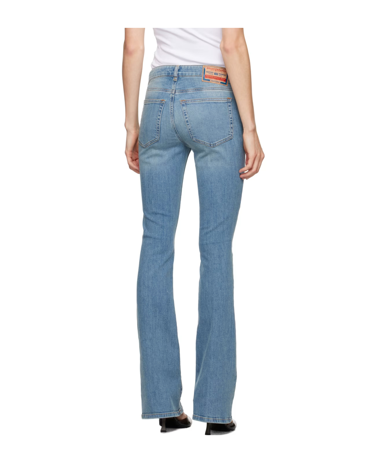 Diesel Low-rise Design Jeans In Blue