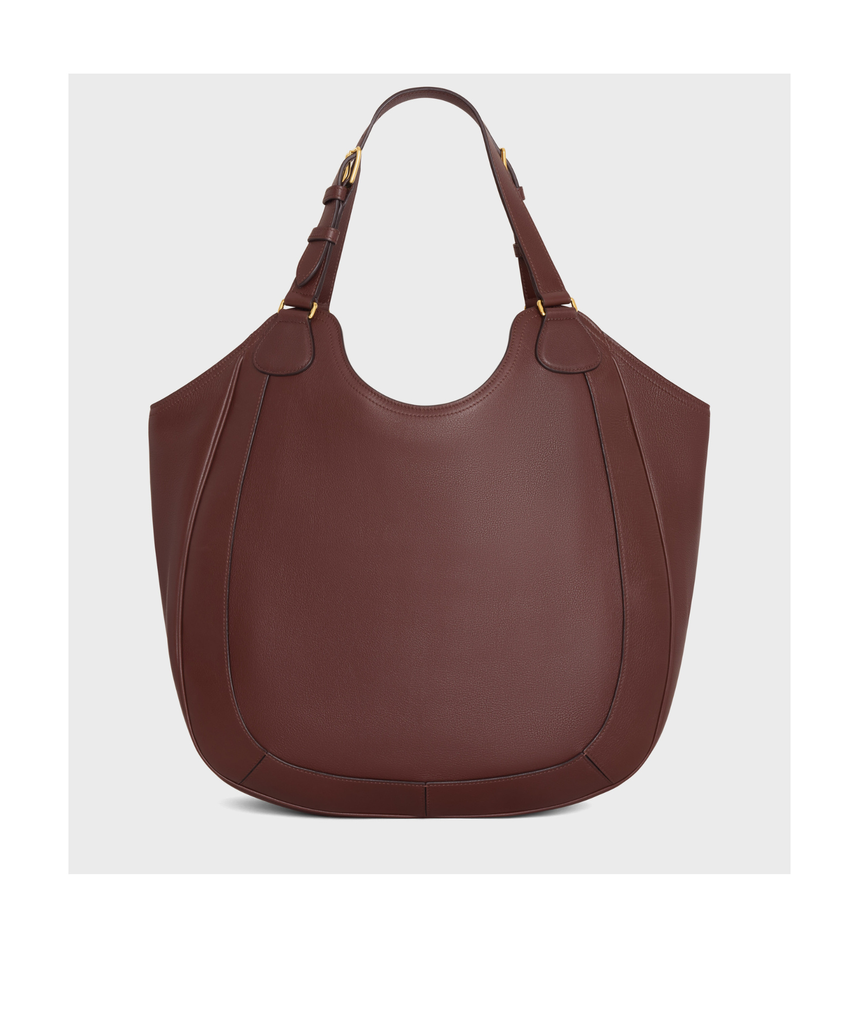 Celine Meo Leather Shoulder Bag In Brown