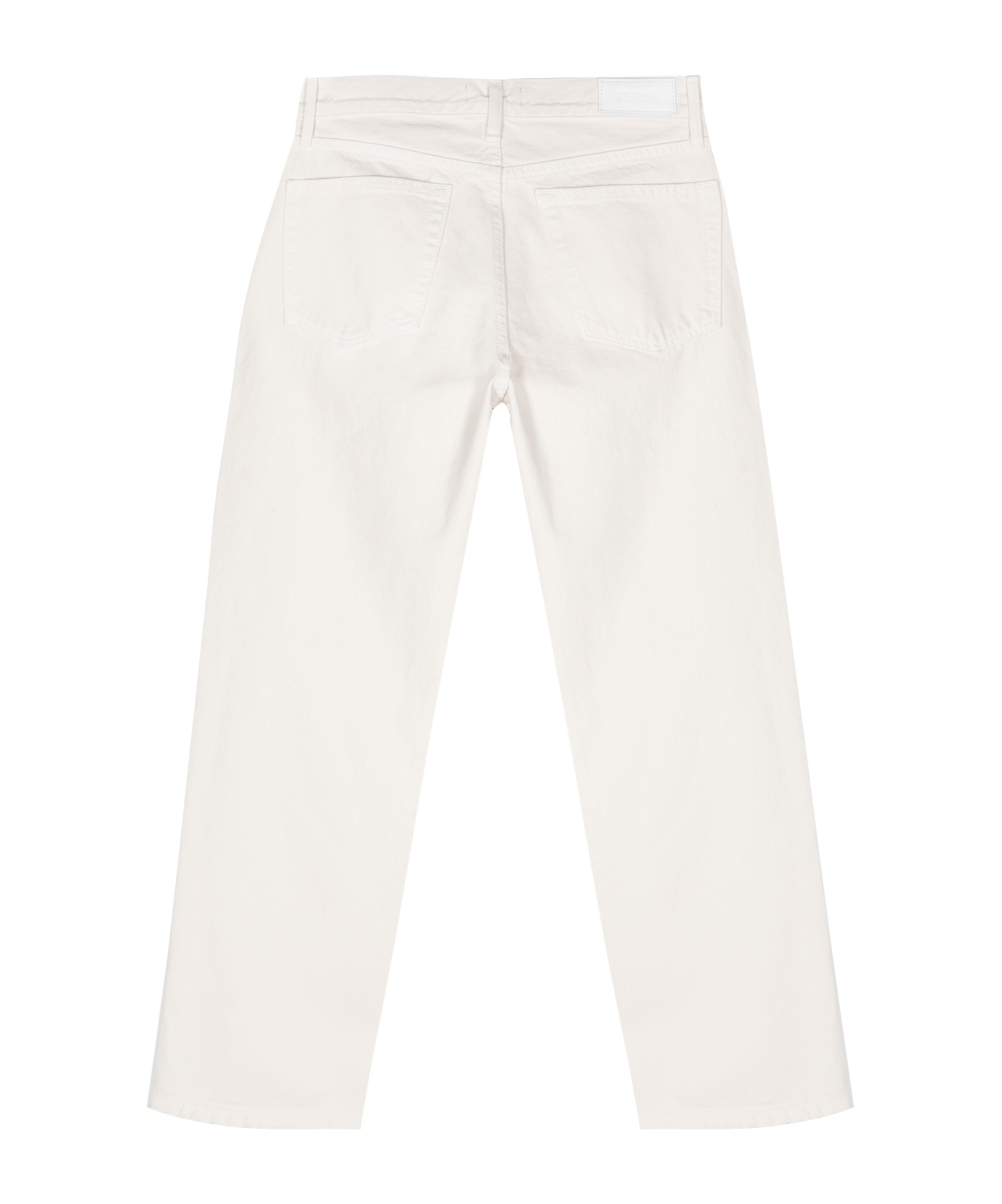 Re/done Easy Straight-leg Cropped Jeans In White