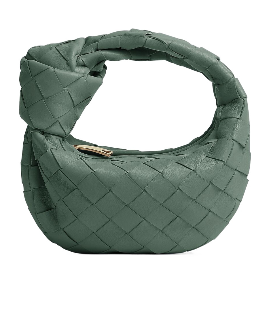 Bottega Veneta Micro Jodie Knitted Handbag In Green